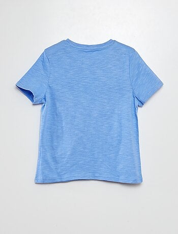 T-shirt col tunisien manches courtes