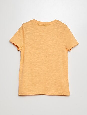 T-shirt col tunisien manches courtes