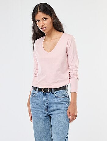 T-shirt col V