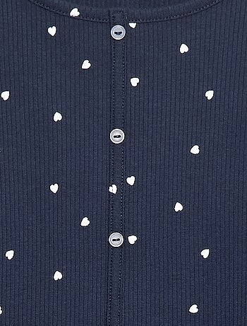 T-shirt côtelé à fleurs