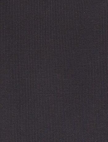 T-shirt côtelé à manches longues