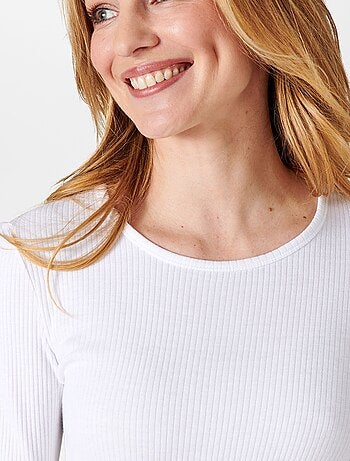 T-shirt côtelé thermolactyl 'Damart'