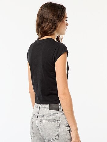 T-shirt court imprimé fantaisie
