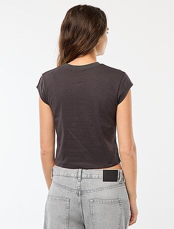 T-shirt court imprimé fantaisie