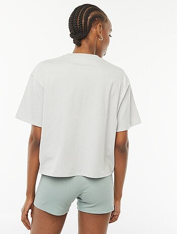 T-shirt crop-top 'Miami Heat' à manches courtes