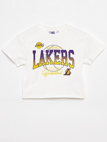 T-shirt cropped à manches courtes 'NBA'