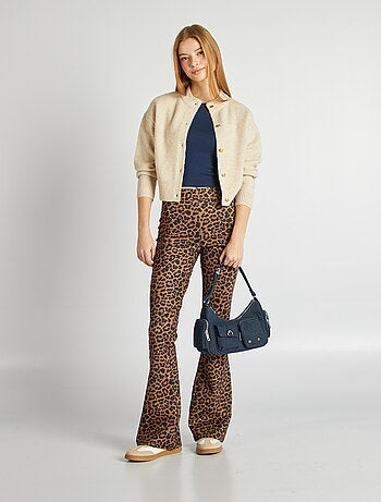 T-shirt cropped manches courtes