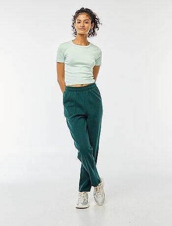 T-shirt cropped manches courtes