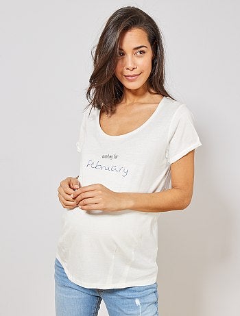 Maternité - T-shirt de maternité en coton bio - Kiabi