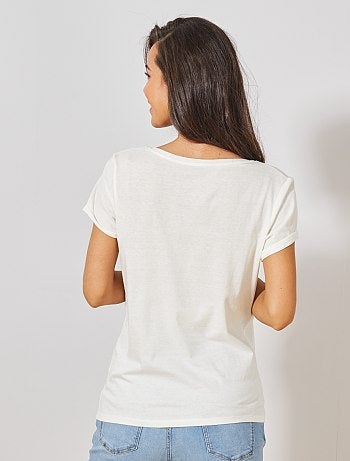 Maternité - T-shirt de maternité en coton bio - Kiabi