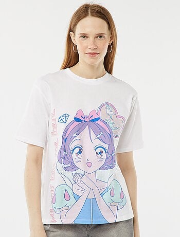 T-shirt 'Disney' 'Blanche Neige' 'Manga' manches courtes