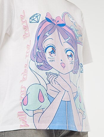 T-shirt 'Disney' 'Blanche Neige' 'Manga' manches courtes