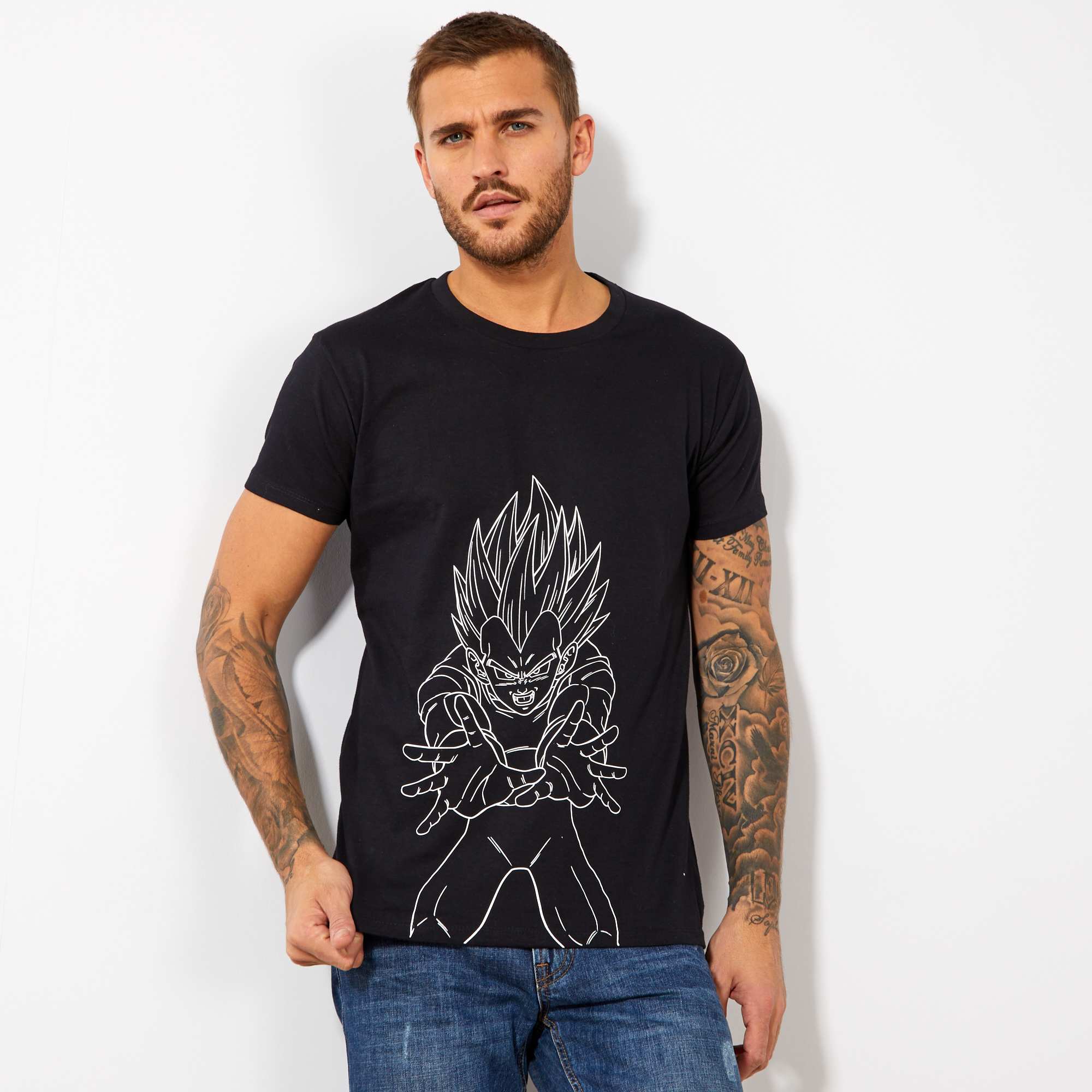 T Shirt Dragon Ball Z Homme Noir Kiabi 1300€ 8824