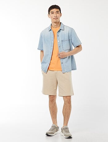 T-shirt droit en jersey uni