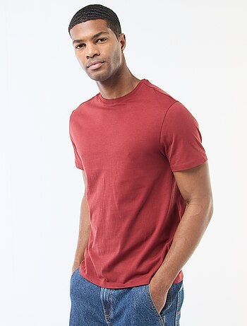 T-shirt droit en jersey uni