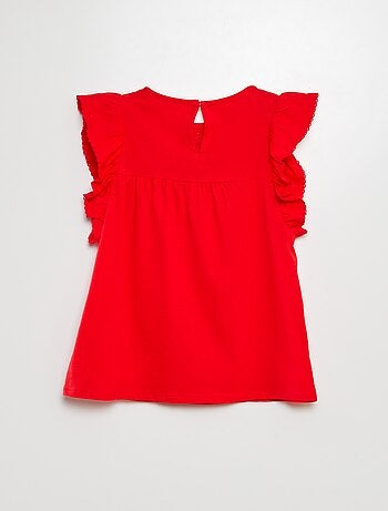 T-shirt en broderie anglaise