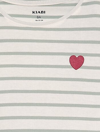 T-shirt en coton à manches longues
