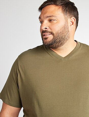 T-shirt en jersey à col V