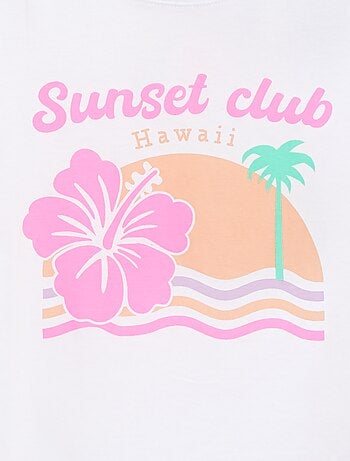 T-shirt en jersey à emmanchures volantées