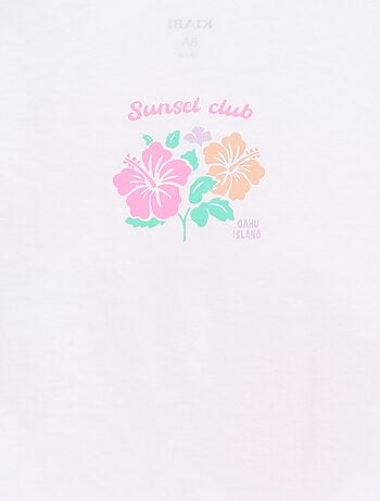 T-shirt en jersey à emmanchures volantées