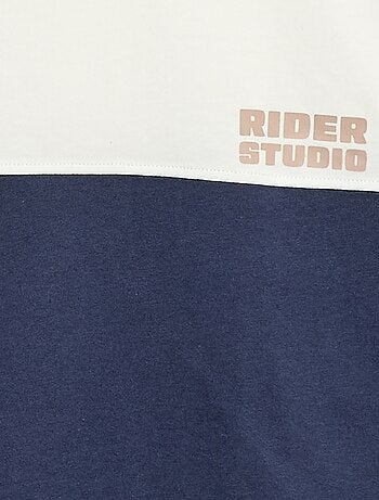 T-shirt en jersey à manches longues effet colorblock