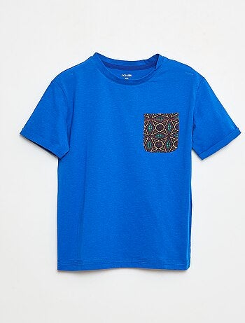 T-shirt en jersey avec poche poitrine à motif