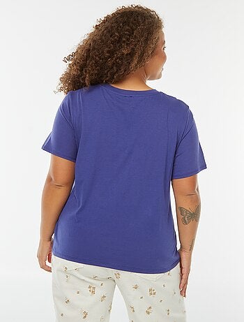 T-shirt en jersey effet broderie à la base