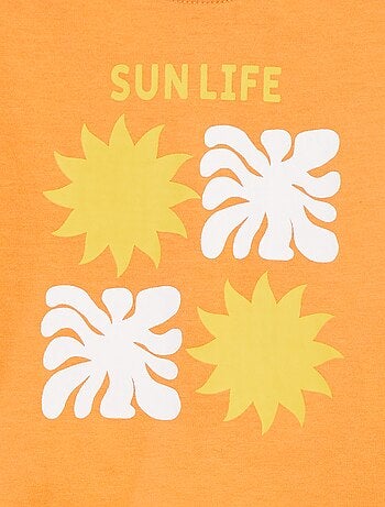 T-shirt en jersey imprimé manches courtes