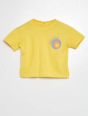 T-shirt en jersey imprimé manches courtes