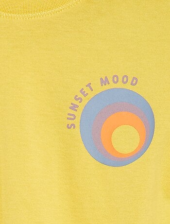 T-shirt en jersey imprimé manches courtes