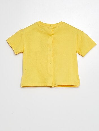 T-shirt en jersey imprimé manches courtes