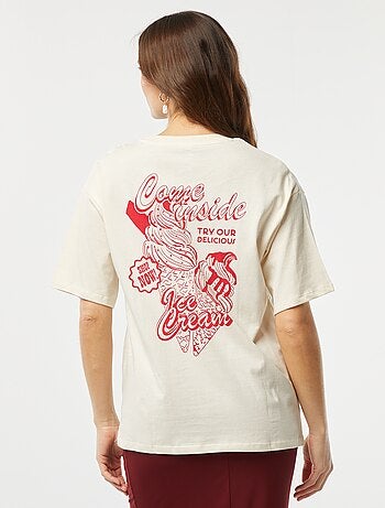 T-shirt en jersey manches courtes imprimé