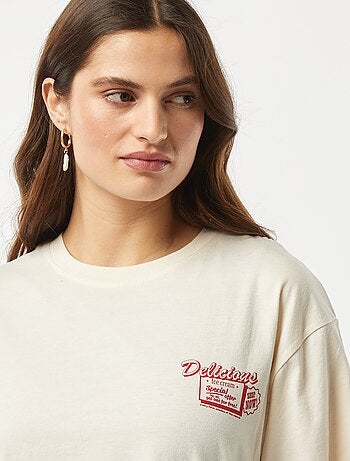 T-shirt en jersey manches courtes imprimé