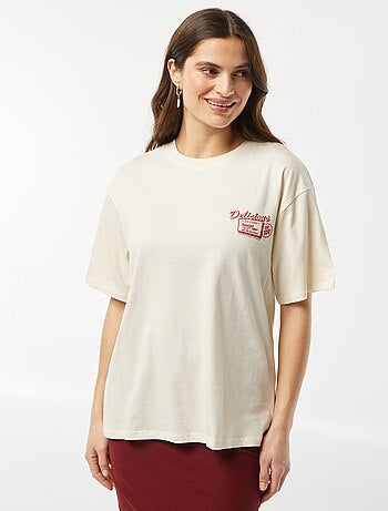 T-shirt en jersey manches courtes imprimé