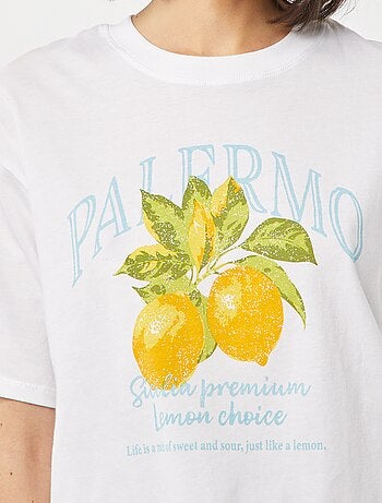 T-shirt en jersey manches courtes imprimé
