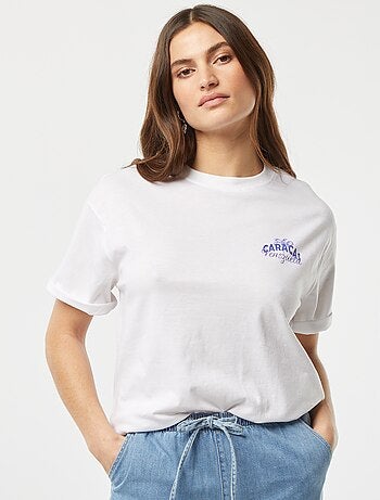 T-shirt en jersey manches courtes imprimé