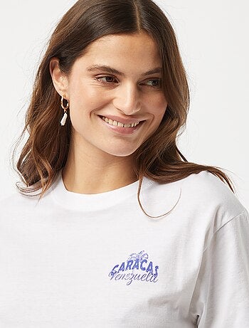 T-shirt en jersey manches courtes imprimé