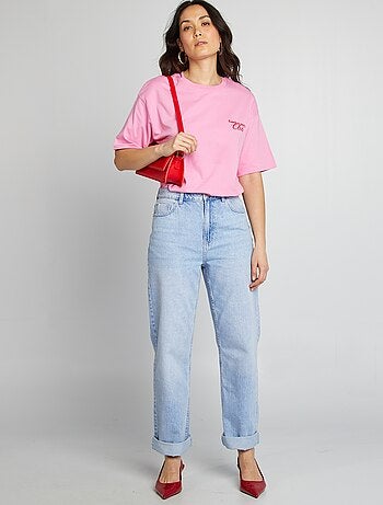 T-shirt en jersey manches courtes imprimé