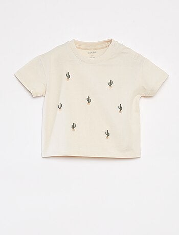 T-shirt en jersey rayé manches courtes