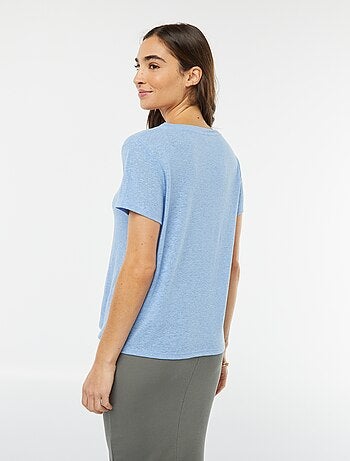 T-shirt en lin mélangé