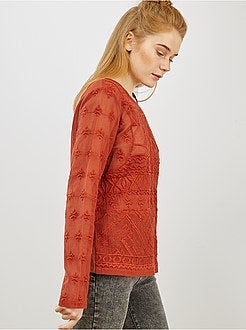 T-shirt en macramé - Kiabi