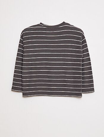 T-shirt en maille à rayures