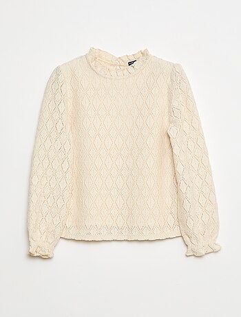 T-shirt en maille ajourée