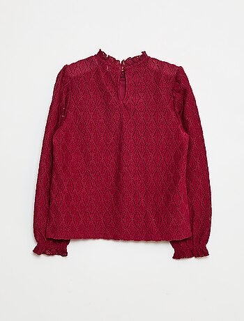 T-shirt en maille ajourée