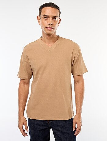 T-shirt en maille col V