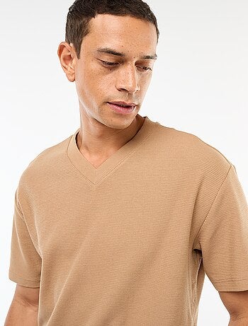 T-shirt en maille col V