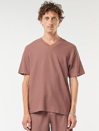 T-shirt en maille col V