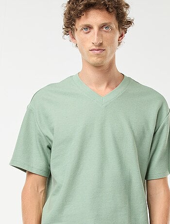 T-shirt en maille col V