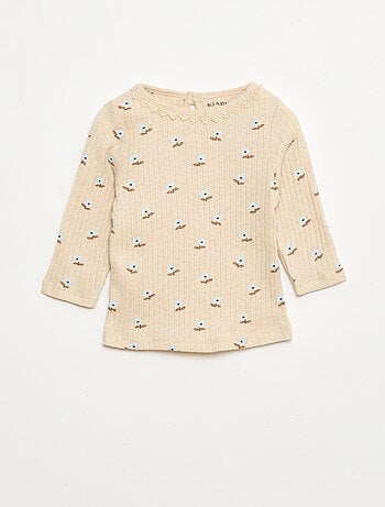 T-shirt en maille côtelée