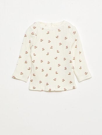 T-shirt en maille côtelée